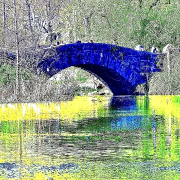 Photography titled "Bow Bridge Central…" by Ken Lerner, Original Artwork, Digital Photography