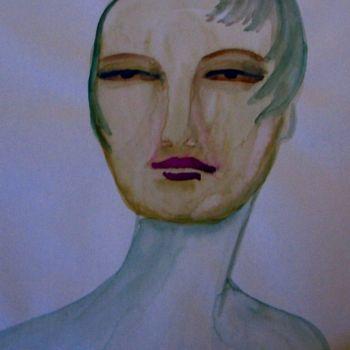 Dessin intitulée "Tête de femme" par Carolina Kergall, Œuvre d'art originale