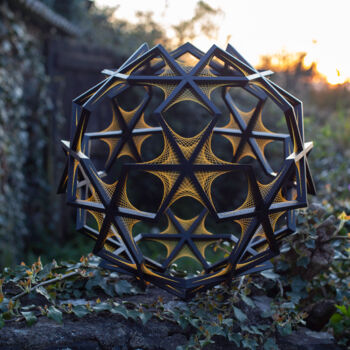 雕塑 标题为“Truncated icosahedr…” 由Kevin Fernandez (Artwork.e.v), 原创艺术品, 木