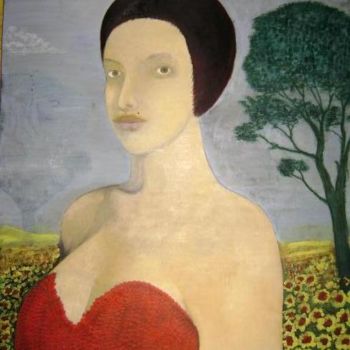 Painting titled "woman with birthmark" by Stewa, Original Artwork, Other