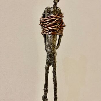 「Limits」というタイトルの彫刻 Khalil Boubekriによって, オリジナルのアートワーク, 金属