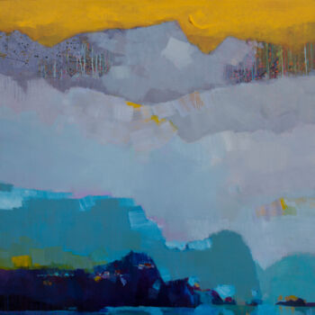 Painting titled "Dawn on Halong Bay…" by Khanh The Bui, Original Artwork, Acrylic