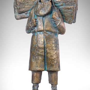 Sculpture titled "Salesman" by Khurshed Husenov, Original Artwork, Bronze