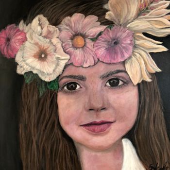 Painting titled "Lilly" by Kinga Sokol, Original Artwork, Oil