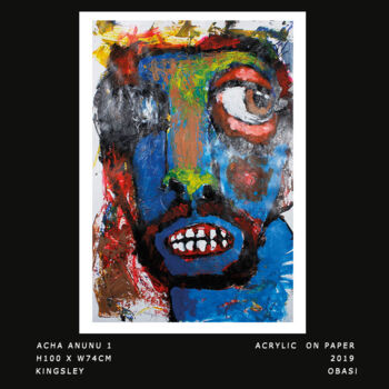 "ACHA ANUNU 1" başlıklı Tablo Kingsley Obasi Signature Art Gallery tarafından, Orijinal sanat, Akrilik