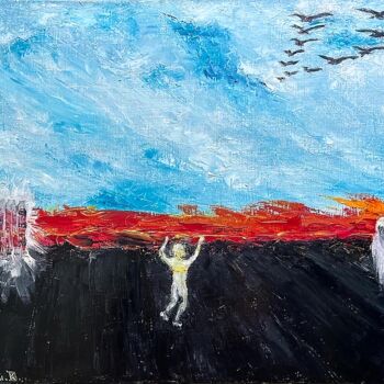 Peinture intitulée ",,Пока есть время,," par Kirill Pismenskii, Œuvre d'art originale, Huile