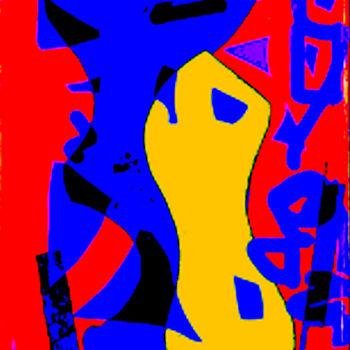 Digitale Kunst mit dem Titel "Callig" von Kirlian, Original-Kunstwerk, Digitale Malerei