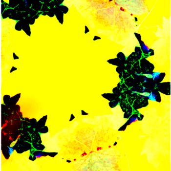 Цифровое искусство под названием "Feuill*" - Kirlian, Подлинное произведение искусства, Фотомонтаж