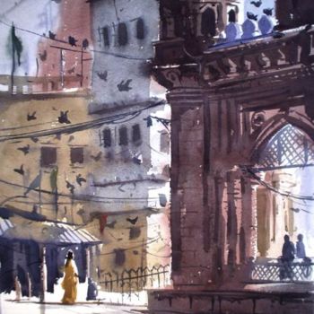 Painting titled "Hyderabad12" by Kishore Singh, Original Artwork