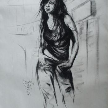 Картина под названием "Pose09" - Kishore Singh, Подлинное произведение искусства