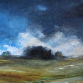 Painting titled "nuages" by Kizou Dumas, Original Artwork, Oil