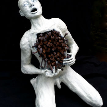 Escultura titulada "Le cri du peuple" por Karine Krynicki, Obra de arte original, Papel