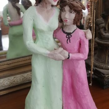 Sculpture titled "Les soeurs" by Claire Ferrari (klrferr), Original Artwork, Ceramics