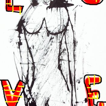 Painting titled "1 LOVE" by Koen Vlerick, Original Artwork