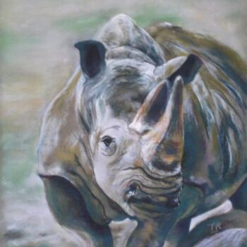 Dibujo titulada "Un Rhino...C...Ros.…" por Koki, Obra de arte original, Otro