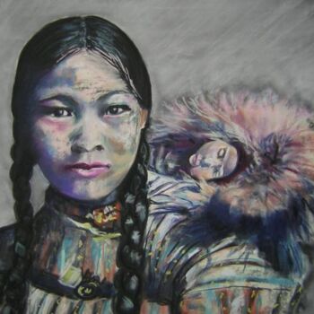 Ζωγραφική με τίτλο "Inuit" από Koki, Αυθεντικά έργα τέχνης