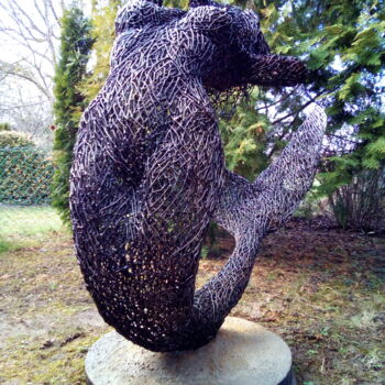 Sculpture titled "Syren" by Komaromi Laszlo, Original Artwork, Metals