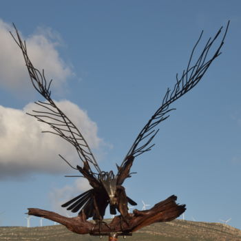 Escultura titulada ""The Eagle"" por Komas, Obra de arte original, Madera