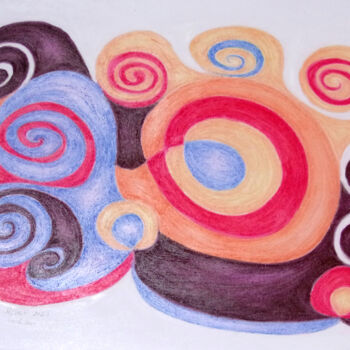 图画 标题为“Sprite” 由Konchedras, 原创艺术品, 粉彩 安装在木质担架架上
