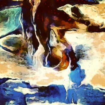 Digitale Kunst mit dem Titel "Слияние" von Konstantin Repin, Original-Kunstwerk, Digitale Malerei