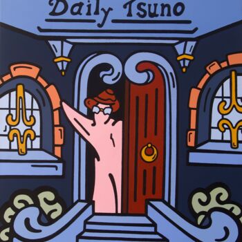 Peinture intitulée "The Daily Tsuno" par Kotsuno, Œuvre d'art originale, Acrylique Monté sur Châssis en bois