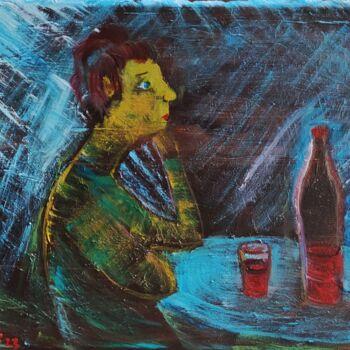Картина под названием "femme à la table de…" - Kozar, Подлинное произведение искусства, Масло Установлен на Деревянная рама…