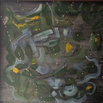 Peinture intitulée "abstraction "carré…" par Kozar, Œuvre d'art originale, Huile
