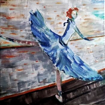 Ζωγραφική με τίτλο "ballerine ballerina" από Kozar, Αυθεντικά έργα τέχνης, Λάδι Τοποθετήθηκε στο Ξύλινο φορείο σκελετό