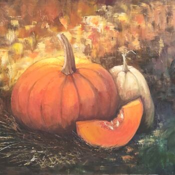 Pintura titulada "Pumpkin" por Nina Fedotova, Obra de arte original, Oleo
