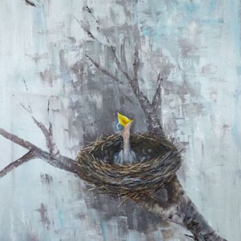 Painting titled "Sos" by Nina Fedotova, Original Artwork, Oil