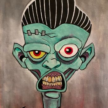 Pintura titulada "K-RYPTO" por Kreatures And Kreeps, Obra de arte original, Gouache