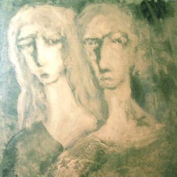 Painting titled "couple" by Agnan Kroichvili, Original Artwork
