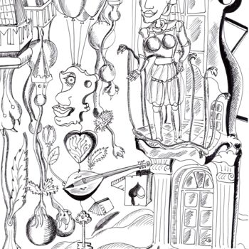 Desenho intitulada "Romeo and Juliet 20…" por Krughoff, Obras de arte originais, Tinta