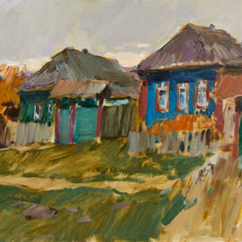 "Old village" başlıklı Tablo Aleksander Kryushyn tarafından, Orijinal sanat, Petrol