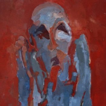 Schilderij getiteld "Uwolnione głowy ole…" door Krzysztof Lozowski, Origineel Kunstwerk