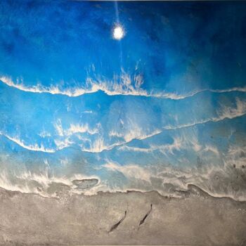 Painting titled "Maldives" by Kseniia Eliseeva, Original Artwork, Acrylic