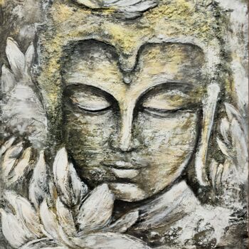 Pittura intitolato "Buddha World" da Kseniia Eliseeva, Opera d'arte originale, Acrilico