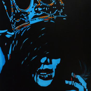 Painting titled "Queen - popart pain…" by Kseniya Sergyeyeva, Original Artwork, Oil Mounted on Wood Stretcher frame