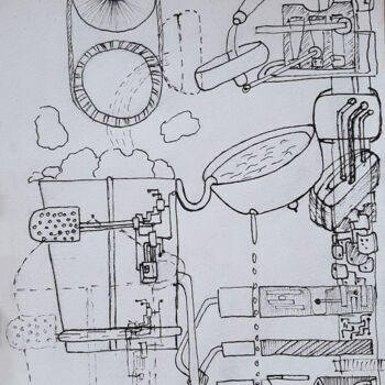绘画 标题为“Mechanicals” 由Kseniya Unique, 原创艺术品, 中性笔