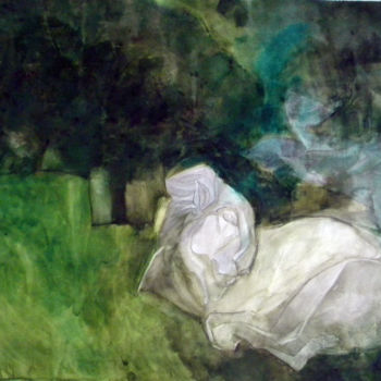 Ζωγραφική με τίτλο "Парк 2 Зеленый лист" από Наталья Кузнецова, Αυθεντικά έργα τέχνης, Ακουαρέλα