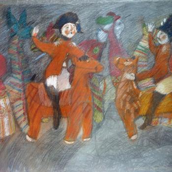 Pintura titulada "Солдатики." por Natalia Kuznetsova, Obra de arte original, Pastel