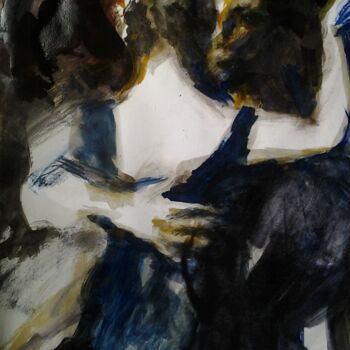 Pittura intitolato "Tango" da Andrei Kliuiko, Opera d'arte originale, Acquarello