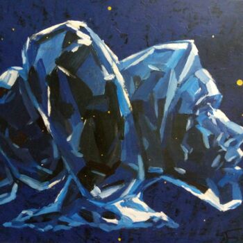 Painting titled "snail constellation…" by Kyrylo Bondarenko, Original Artwork, Acrylic