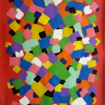 Painting titled "bright pixels" by Kyrylo Bondarenko, Original Artwork, Acrylic