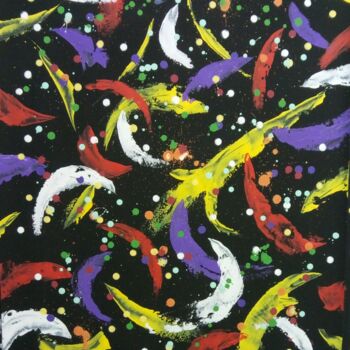 Картина под названием "abstract japanese k…" - Kyrylo Bondarenko, Подлинное произведение искусства, Акрил