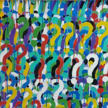 Pintura intitulada "question mark ????" por Kyrylo Bondarenko, Obras de arte originais, Acrílico