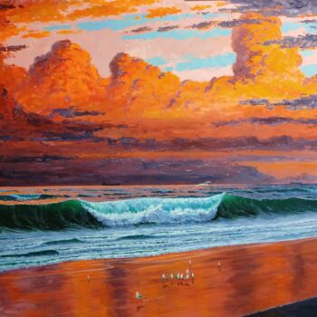 Pintura intitulada "miami beach 4" por Kyrylo Bondarenko, Obras de arte originais, Acrílico