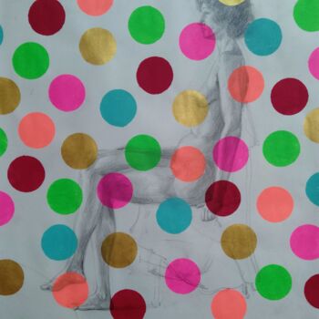 Painting titled "Yayoi Kusama 6" by Kyrylo Bondarenko, Original Artwork, Acrylic