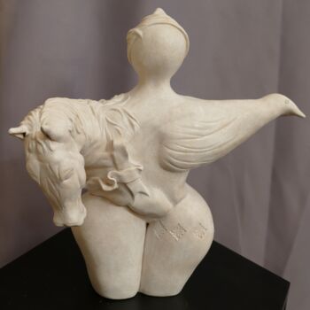 Sculpture titled "193 - TRIADE de la…" by L'Atelier De Nanou, Original Artwork, Terra cotta