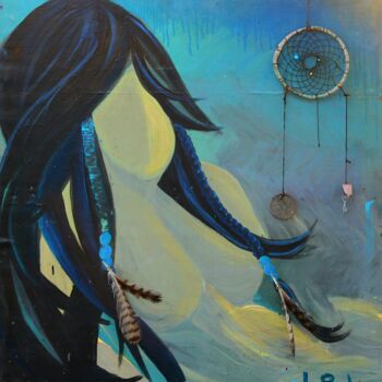 Painting titled "Dreamcatcher" by L.Boles, Original Artwork, Acrylic